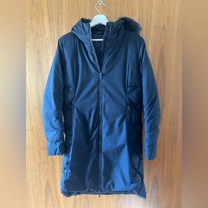 Lululemon “fluff the cold parka” size 8 down parka - ink blue colour